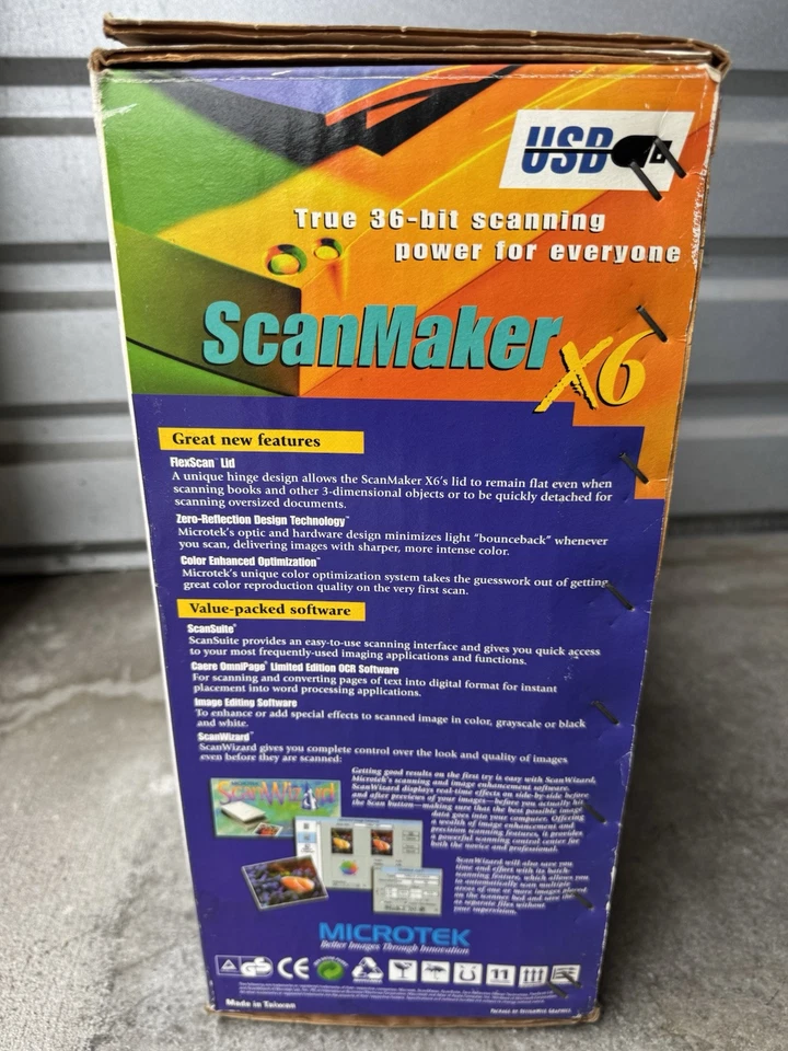 VINTAGE NOS MICROTEK SCANMAKER X6 - Color Document Flatbed Scanner - Image 4 of 4