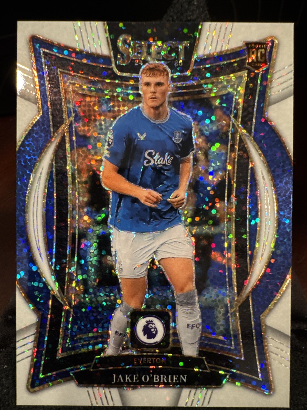 Jake O’Brien 2024-25 Panini Select Premier League White Sparkle RC