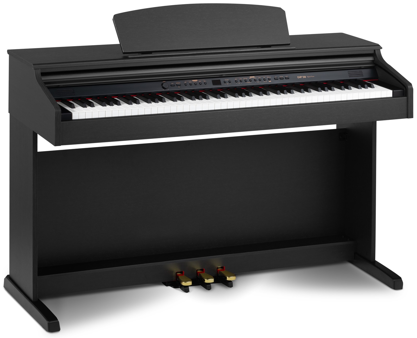 Piano Digitale 88 Tasti Pesati Pianoforte 16 Voci 13 Effetti USB Nero Opaco