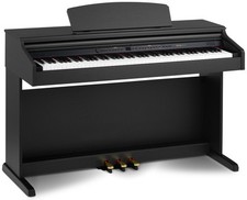 Piano Digitale 88 Tasti Pesati Pianoforte 16 Voci 13 Effetti USB Nero Opaco