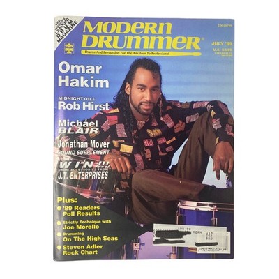 Modern Drummer Magazine July 1989 Omar Hakim Cover VG