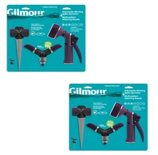 X2 Gilmour Adjustable Whirling Spike Sprinkler + 7-Pattern Watering Nozzle Set