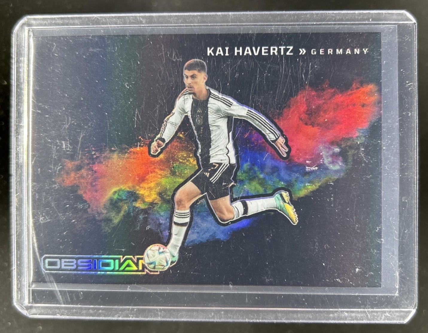 2022-23 Panini Obsidian Kai Havertz Colorblast SSP Black #6 Germany