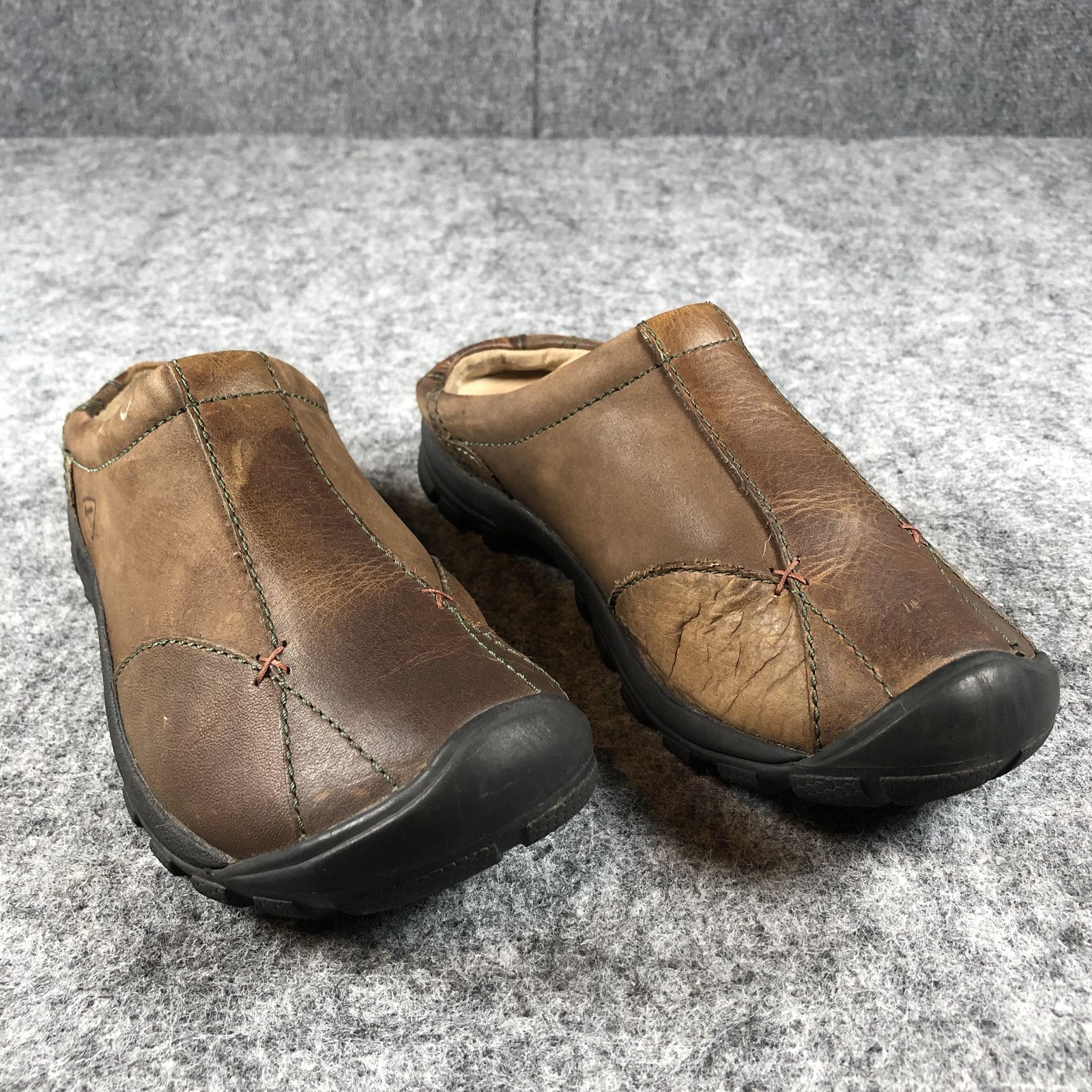 Zoccoli Keen donna taglia 7 slip on pelle marrone mules comodi casual outdoor