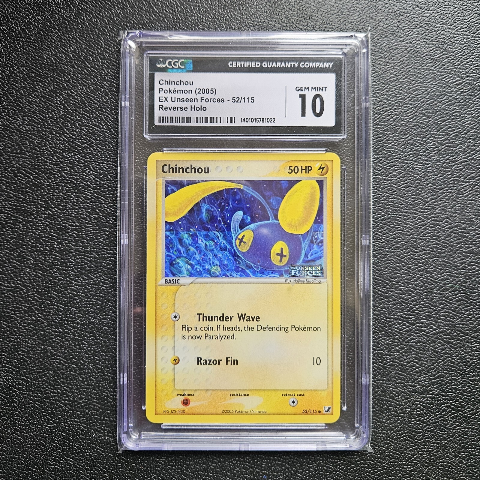 Chinchou 52/115 Unseen Forces Reverse Holo CGC 10 Gem Mint