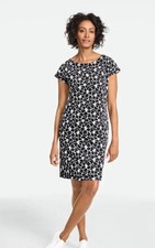 Talbots Black And White Floral Jacquard Dress Size Lp