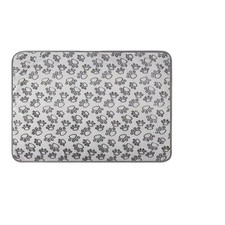 Pet Blanket 40X60Cm 52X76Cm 76X104Cm Soft Fluffy Flannel Dog Blanket Grey Footpr