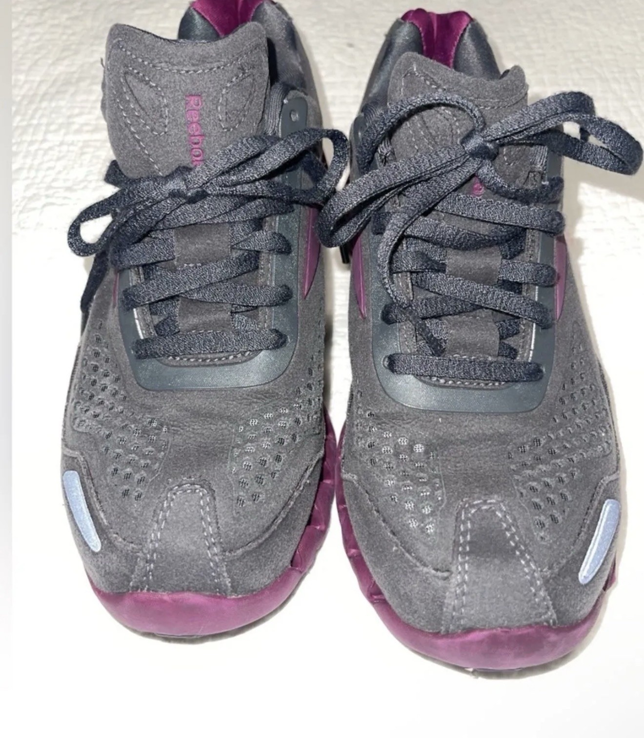 Retro Reebok Sandals Shoes Reebok Vintage Zigtech Zigflow Women Shoe Suede/Black/Berry Size ...