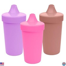Re-Play Berry Sippy Cups for Toddlers - 10 Oz, Spill-Proof, Dishwasher Safe,