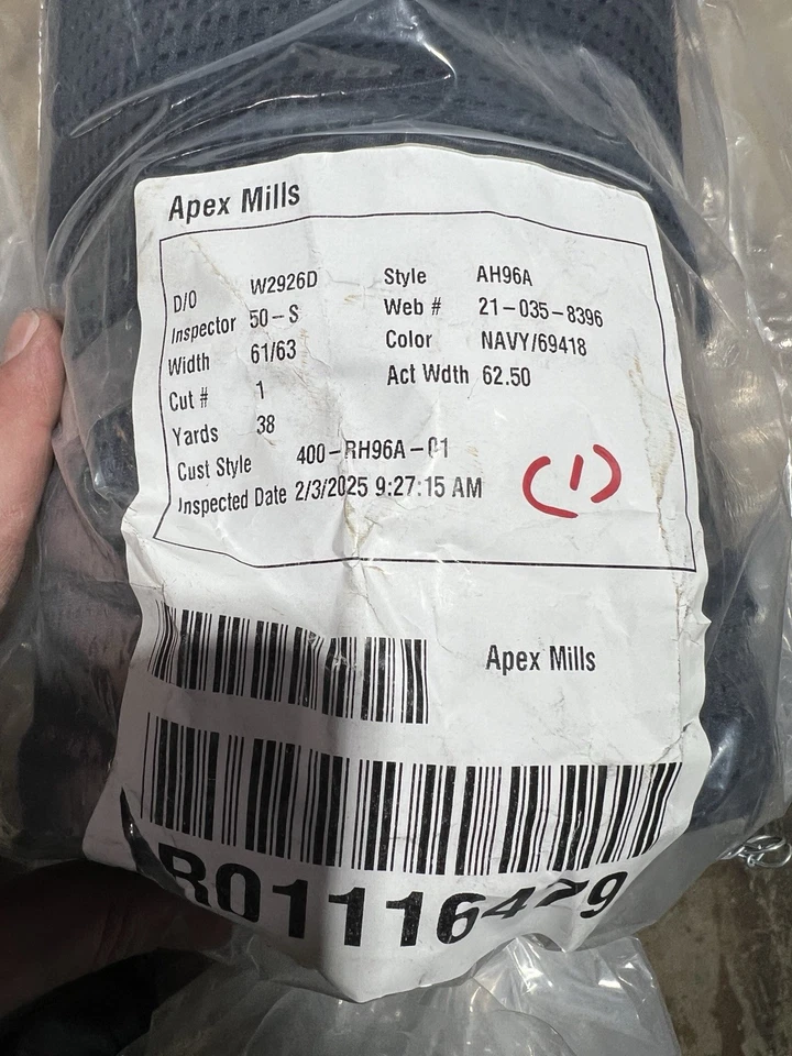 Blue Sport Mesh Clothing Pocket Netting by Yard, 62” Wide MADE IN THE USA - Image 4 of 4