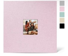 12x12 Inch Large 3 Ring Binder Scrapbook Photo Album, Linen Cover 100 pgs