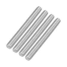 4Pcs M8 x 70mm 1.25mm Pitch 304 Stainless Steel Fully Threaded Rod Bar Studs