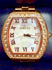 Orologio donna Invicta 14529 Angel Swiss MOP quadrante oro rosa lunetta pietra morganite