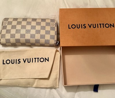 Louis Vuitton White Zippy Zip Around Long Wallet Card Box Authentic Dual Pocket