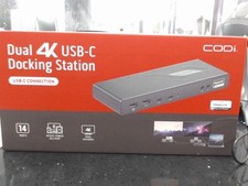 CODi Dual 4K Universal USB-C Docking Station A01200 - Brand New EZ1007546 