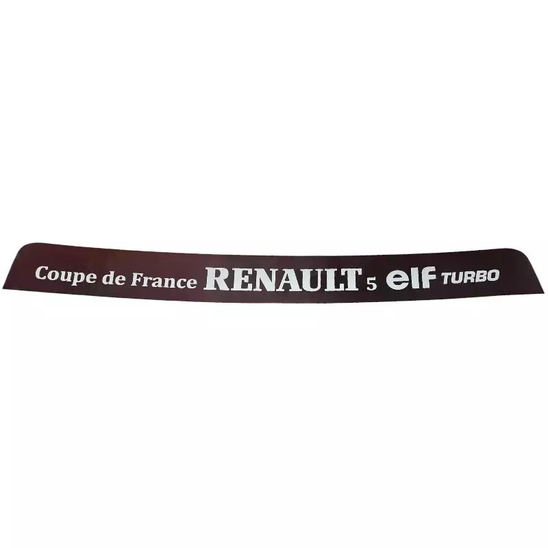 Autocollant Pare-Soleil Super 5 GT Turbo Coupe ELF Restauration Voiture