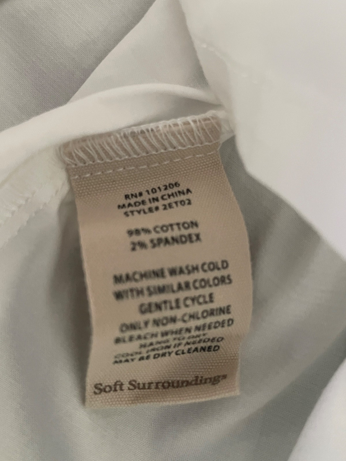 Soft Surroundings Womens White Solid Button Down … - image 8