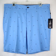WALTER HAGEN 11 Majors Men's 42 Geo Conversational Hydro Dri Golf Shorts - NEW