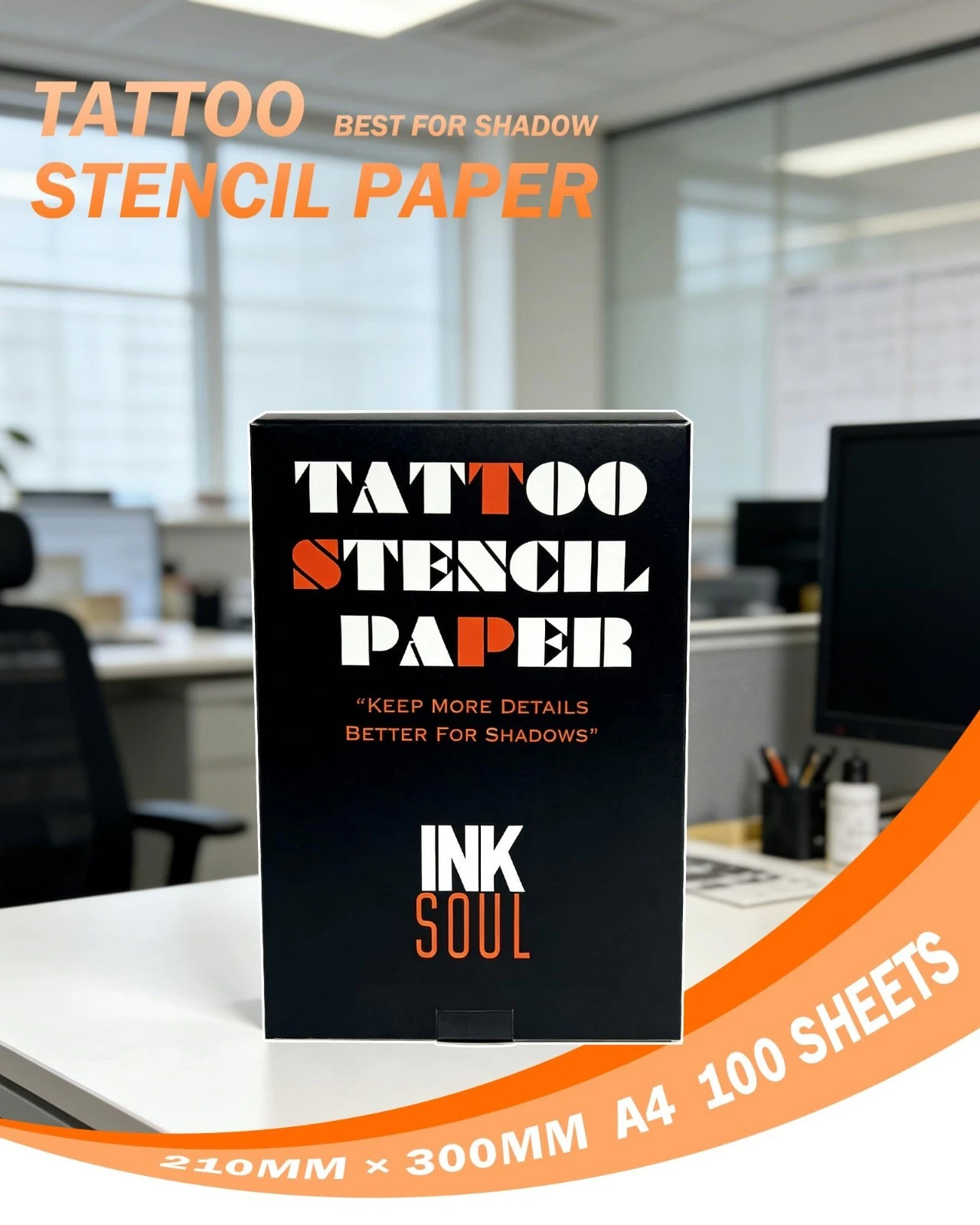 100 Sheets Tattoo Transfer Paper A4 Size 8.27" x 11.81" for Crisp Stencils & Des image 6