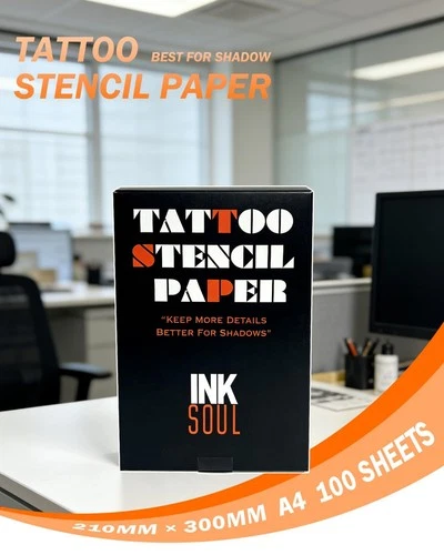 100 Sheets Tattoo Transfer Paper A4 Size 8.27" x 11.81" for Crisp Stencils & Des image 6