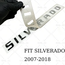 3D REPLACEMENT FOR SILVERADO DOOR BADGE EMBLEM LIFTGATE TRUNK REAR CHROME