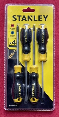 Stanley 4-teiliges Schraubendreher-Set Cushion Grip Schlitz und Pozi - STHT0-62145