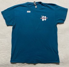 Trader Joe s Gildan Ultra Cotton Woman s Large Blue Logo Short Sleeve Shirt