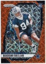2024 Panini Prizm Orange Lazer Marshawn Kneeland Rookie Parallel Card RC #373. rookie card picture