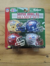 Juego de cascos Riddell Super Bowl XL (juego de 4 cascos) - cascos de bolsillo sin abrir