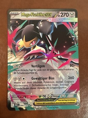 Pokemon Mega Flunkifer EX 094/132 Mega Entwicklung Base Set Deutsch NM MEG
