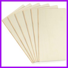 10.6 x 7 Inches Unfinished Craft Boards - 6 Pack Poplar Wood for Customization