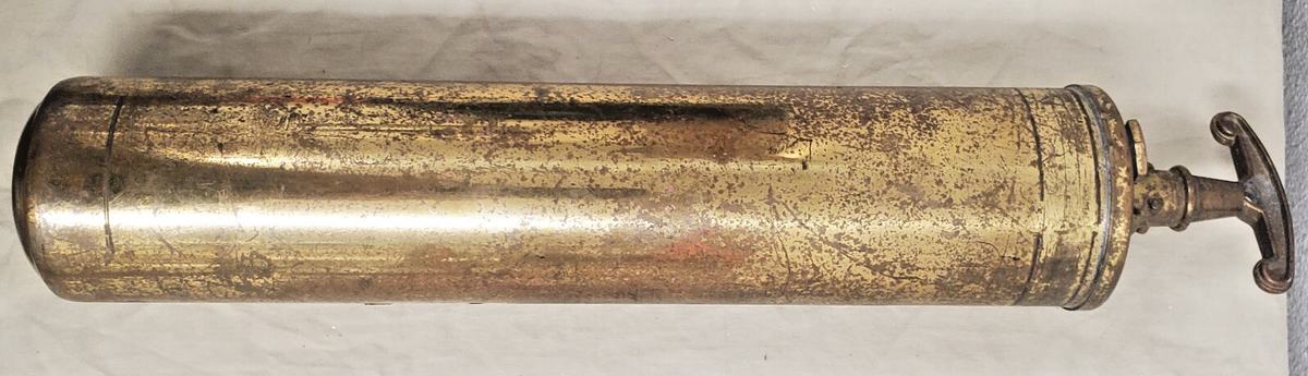 Rare Vintage Kidde Hand Pump Brass Fire Extinguisher - 2VG - 1