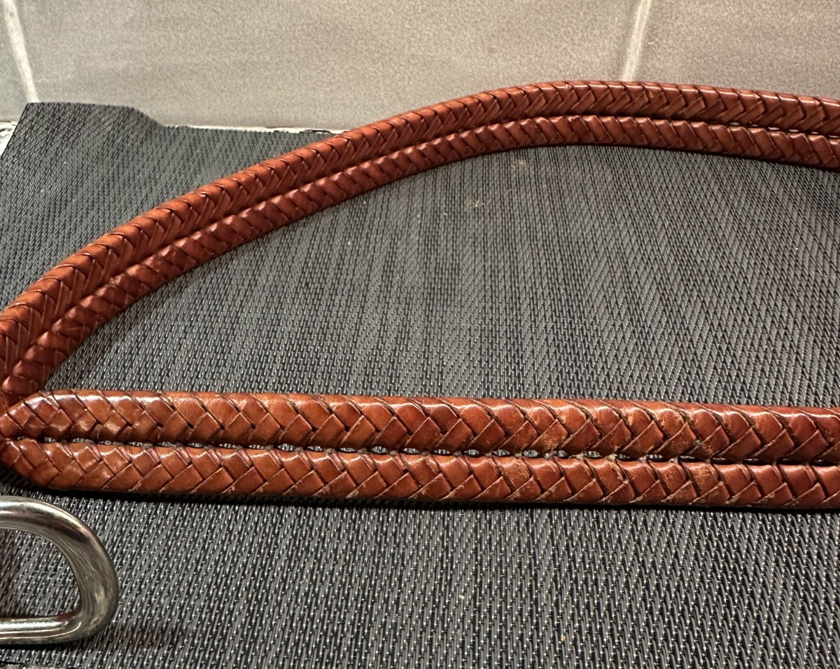 COACH VINTAGE 5922 Tan Braided Leather Woven Belt Size 40 coach braided belt products for sale | eBay main image 4