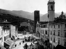 Piazza Del Duomo Pietrasanta Tuscany Italy 1920 1930 Old Photo