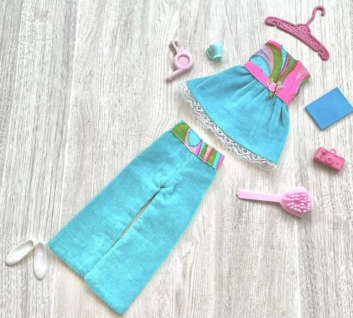 Barbie Skipper Doll Triple Treat #1748 Dress Pants Shoes & Accessories 1969 Vtg