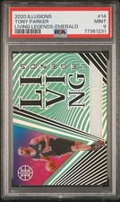 2020-21 Panini Illusions - Living Legends Tony Parker #14 Emerald HOF PSA 9