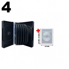 4 Black 16 Disc DVD Cases  100 OPP Bags