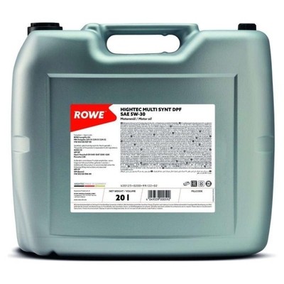 Motoröl ROWE Öl MULTI SYNT DPF 5W30 BMW LL-04 MB 229.51 VW 504/507.00 20 Liter