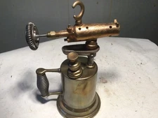 Antique Gasoline Blow Torch. Detroit Torch & Mfg. Rare Spring Coiled Handles
