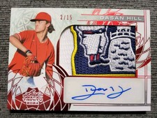 2024 Leaf Trinity Dasan Hill Auto Anniversary Patch Red 2/15! Twins Prospect 
