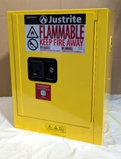 JUSTRITE Bench Top Cabinet 22x17x17 NFPA Code 30 / OSHA  890400 *Scratch & Dent*