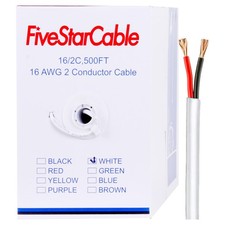 16/2 500 Ft. 2 Conductors Audio Speaker Lightning Installation High-Power Hom...