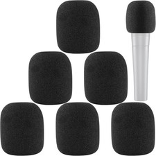 Windscreen for SM58, 6Pack Microphone Pop Filter Foam Cover Shure Black