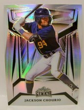 JACKSON CHOURIO #99 /189 BASE CARD LEAF METAL BASEBALL 2023