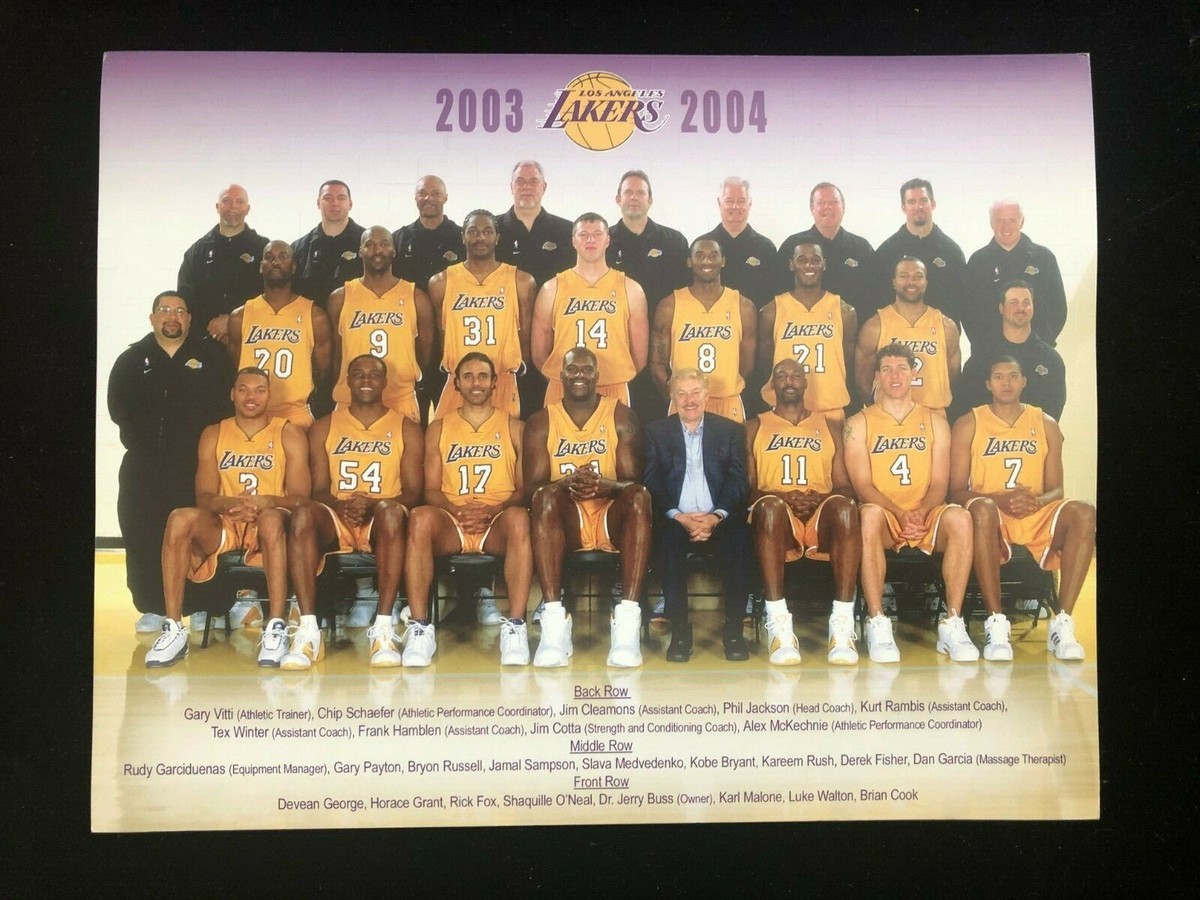 NEW 2003 2004 Los Angeles Lakers Photo 8x10 Print on Card Stock