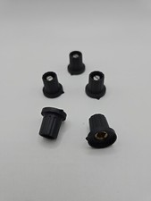 5x Spannzangen-Knopf Zeiger D=20mm Drehknopf Potiknopf 6mm Achse NOS (Kl11-12)