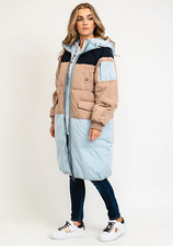 Ichi Down Colour Block Puffer Coat-l-$214 A607