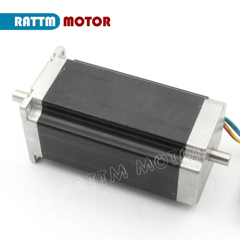 【EU】 4 Axis Nema23 Stepper Motor 425oz-in Dual Shaft+CW5045 Driver 4.5A CNC Kit - Immagine 4 di 4