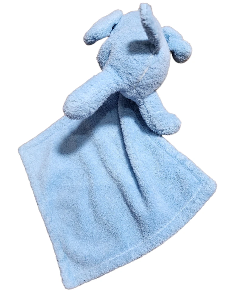 Manta de seguridad Lovey de felpa cachorro perro azul blanco marrón mancha Foto 2 de 2