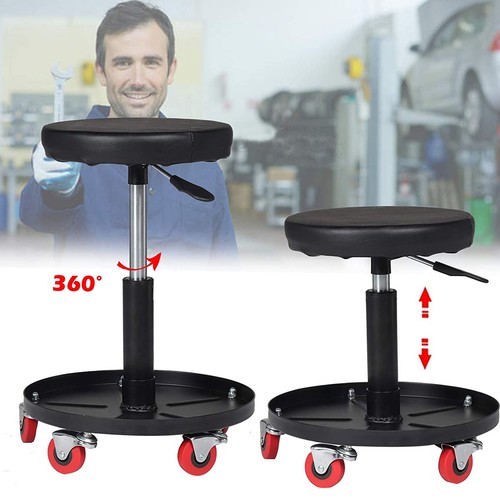 Creeper Stool Seat Pneumatic Mechanic Round Car Bike Garage Workshop Black uk. - Picture 5 of 12